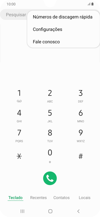 Pressione Configurações. Pressione Configurações.