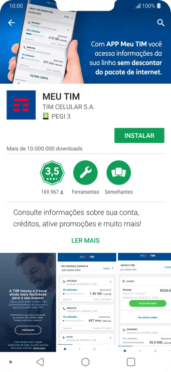 Pressione INSTALAR, e siga as indicações da tela para instalar o app. Pressione INSTALAR, e siga as indicações da tela para instalar o app.