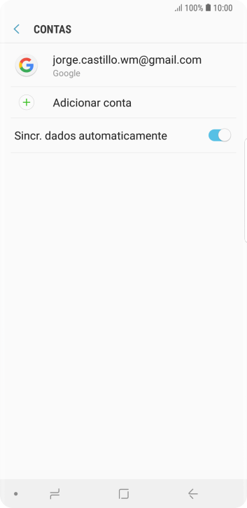 Pressione Adicionar conta. Pressione Adicionar conta.