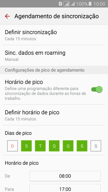 Pressione Definir sincronização. Pressione Definir sincronização.