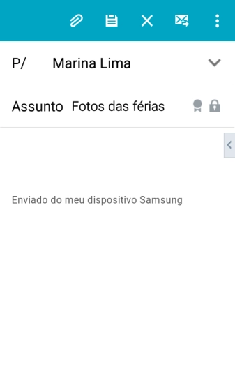Pressioneo campo de escrever, e escreva o texto do seu e-mail. Pressioneo campo de escrever, e escreva o texto do seu e-mail.