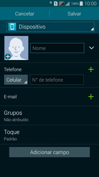 Pressione Nome, e digite o nome . Pressione Nome, e digite o nome .
