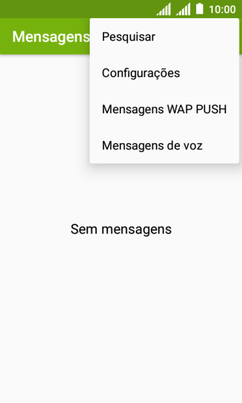 Pressione Configurações. Pressione Configurações.