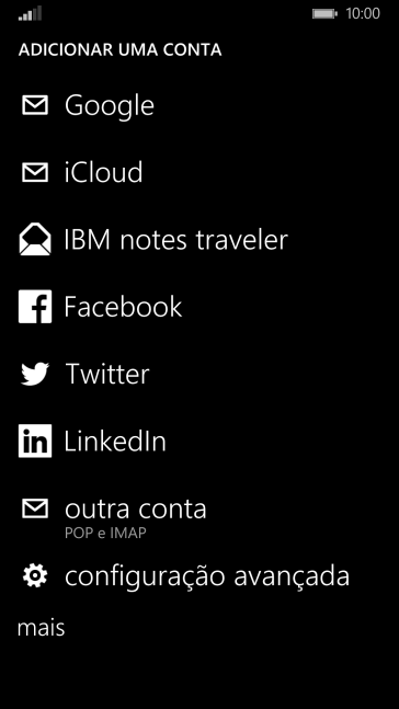 Pressione configuração avançada. Pressione configuração avançada.