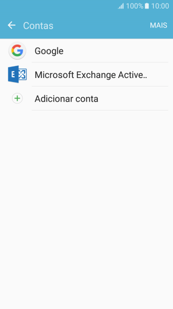 Se a tela mostrar essa imagem, sua conta foi reconhecida e configurada automaticamente. Siga as instruções da tela para inserir mais informações e finalizar a configuração. Se a tela mostrar essa imagem, sua conta foi reconhecida e configurada automaticamente. Siga as instruções da tela para inserir mais informações e finalizar a configuração.