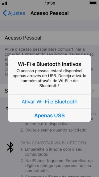 Se o Wi-Fi estiver desativado, você deve pressionar Ativar Wi-Fi e Bluetooth. Se o Wi-Fi estiver desativado, você deve pressionar Ativar Wi-Fi e Bluetooth.