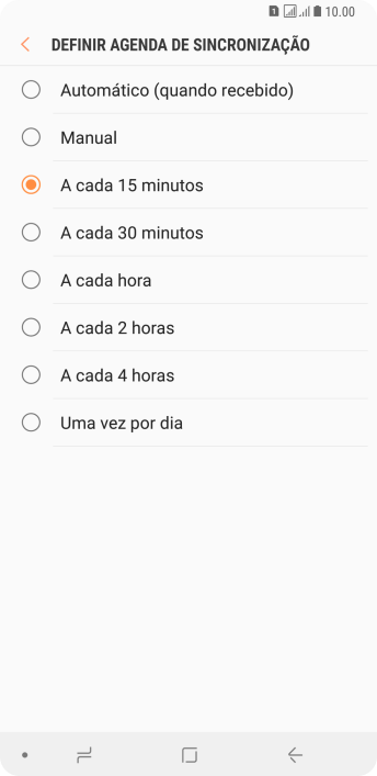 Pressione a configuração desejada. Pressione a configuração desejada.