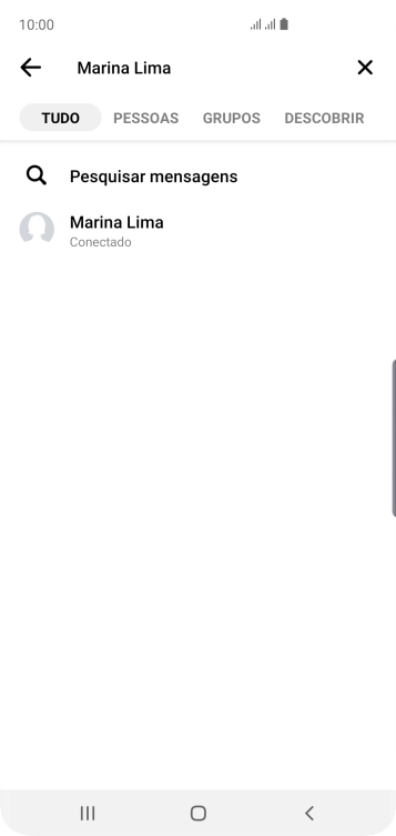 Pressione o contato desejado. Pressione o contato desejado.