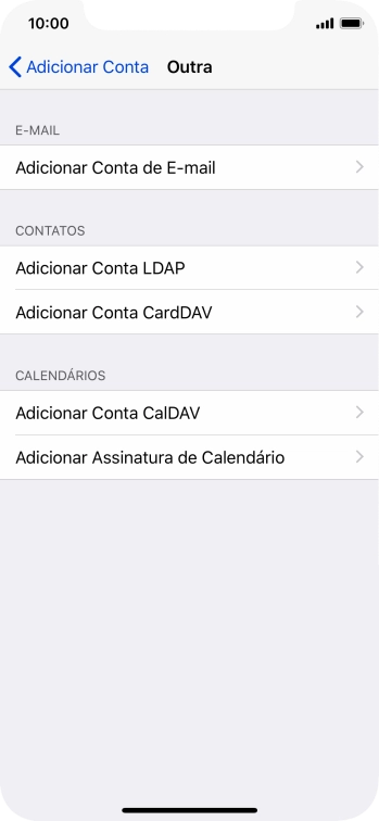 Pressione Adicionar Conta de E-mail. Pressione Adicionar Conta de E-mail.