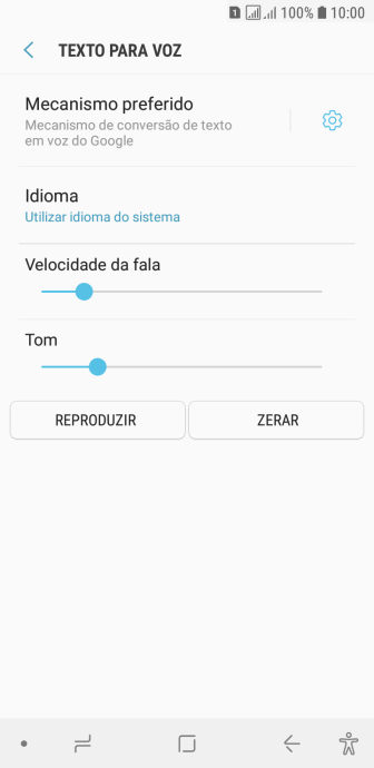 Pressione o ícone de configurações, e siga as instruções da tela para selecionar as configurações desejadas. Pressione o ícone de configurações, e siga as instruções da tela para selecionar as configurações desejadas.