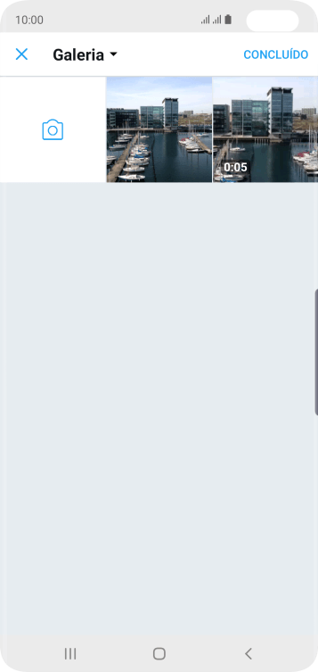 Pressione a foto ou o vídeo desejado. Pressione a foto ou o vídeo desejado.