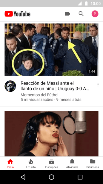 Pressione o ícone de fazer upload. Pressione o ícone de fazer upload.