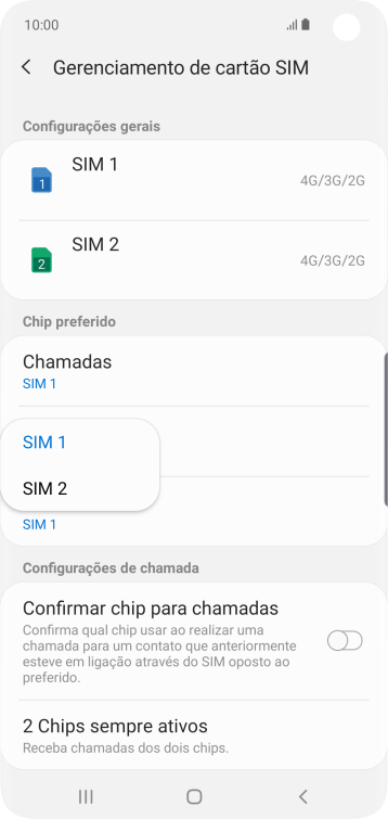 Pressione o chip desejado. Pressione o chip desejado.