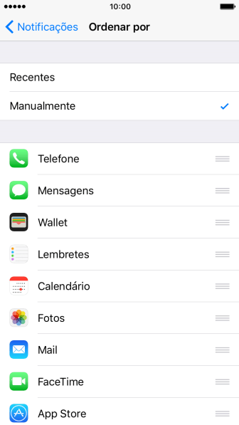Se você quiser ordenar notificações manualmente, deve pressionar o ícone de organizar ao lado do ponto de menu, e mover o ponto para o lugar desejado na lista . Se você quiser ordenar notificações manualmente, deve pressionar o ícone de organizar ao lado do ponto de menu, e mover o ponto para o lugar desejado na lista .