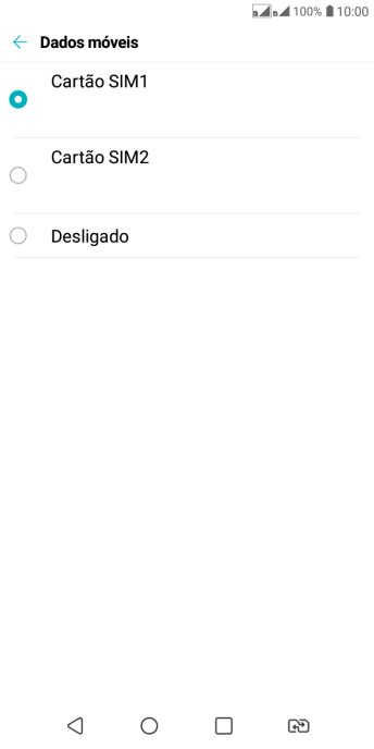 Pressione a configuração desejada. Pressione a configuração desejada.