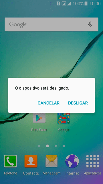 Pressione DESLIGAR. Pressione DESLIGAR.