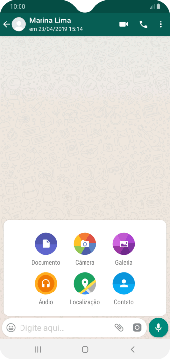 Pressione Galeria, e navegue até a pasta desejada. Pressione Galeria, e navegue até a pasta desejada.