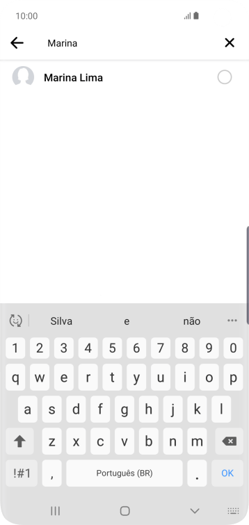 Pressione o contato desejado. Pressione o contato desejado.