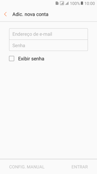 Pressione Endereço de e-mail, e digite o endereço de e-mail. Pressione Endereço de e-mail, e digite o endereço de e-mail.