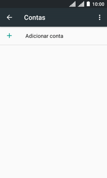 Pressione Adicionar conta. Pressione Adicionar conta.