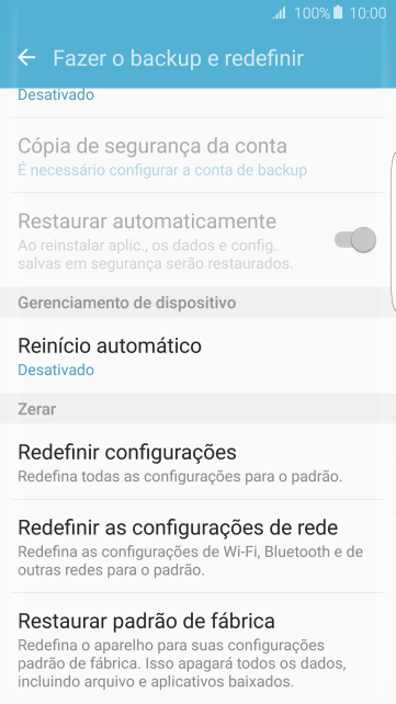 Pressione Restaurar padrão de fábrica. Pressione Restaurar padrão de fábrica.