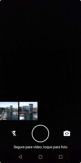 Pressione a foto ou o vídeo desejado. Pressione a foto ou o vídeo desejado.