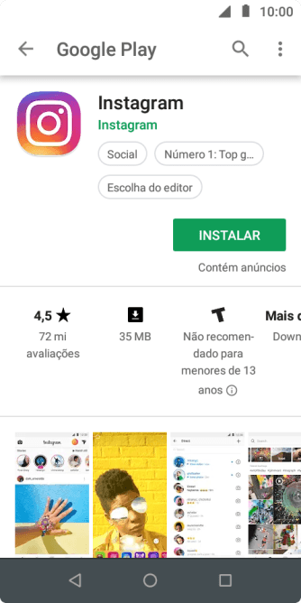 Pressione INSTALAR, e siga as indicações da tela para instalar o app. Pressione INSTALAR, e siga as indicações da tela para instalar o app.