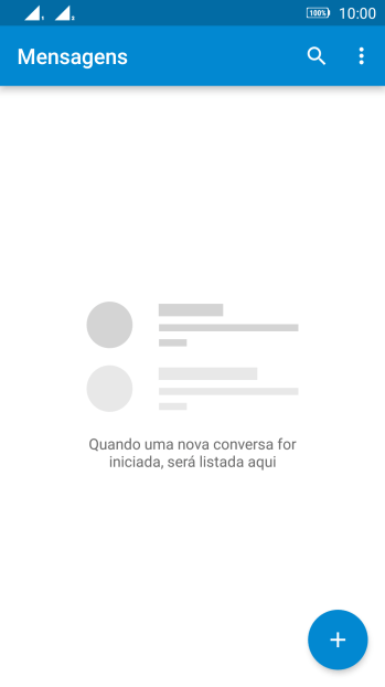 Pressione o ícone de nova mensagem. Pressione o ícone de nova mensagem.