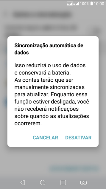 Pressione DESATIVAR para desativar a função. Pressione DESATIVAR para desativar a função.