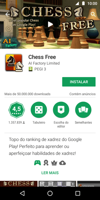 Pressione INSTALAR, e siga as indicações da tela para instalar o app. Pressione INSTALAR, e siga as indicações da tela para instalar o app.