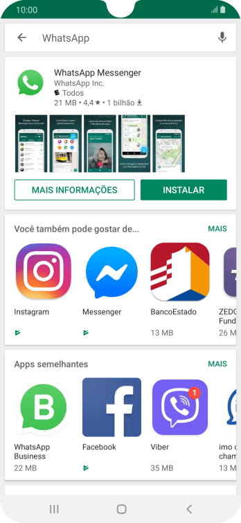 Pressione WhatsApp Messenger. Pressione WhatsApp Messenger.