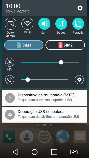 Pressione o ícone de configurações. Pressione o ícone de configurações.