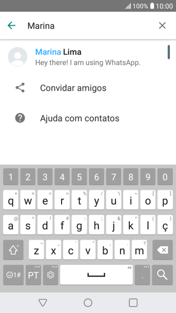 Pressione o contato desejado. Pressione o contato desejado.