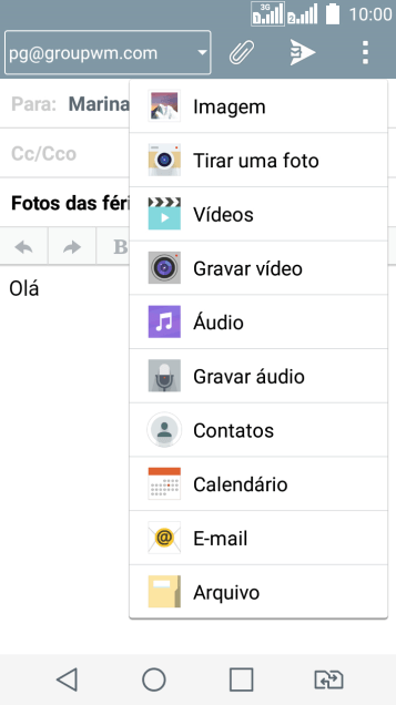 Pressione Arquivo, e navegue até a pasta desejada. Pressione Arquivo, e navegue até a pasta desejada.
