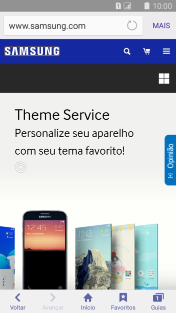 Pressione a barra de endereço. Pressione a barra de endereço.