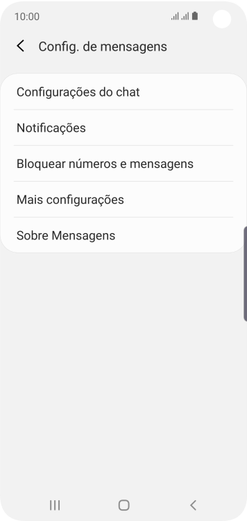Pressione Mais configurações. Pressione Mais configurações.