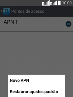 Pressione Novo APN. Pressione Novo APN.