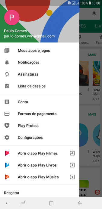 Pressione Configurações. Pressione Configurações.