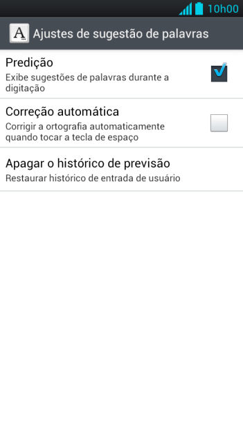 Pressione Predição para ativar a função. Pressione Predição para ativar a função.