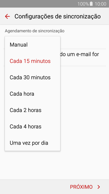 Pressione a configuração desejada. Pressione a configuração desejada.