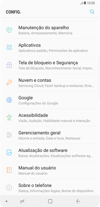 Pressione Gerenciamento geral. Pressione Gerenciamento geral.