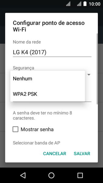 Pressione WPA2 PSK para proteger seu Roteador Wi-Fi com uma senha. Pressione WPA2 PSK para proteger seu Roteador Wi-Fi com uma senha.