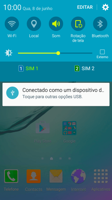 Pressione o ícone de configurações. Pressione o ícone de configurações.
