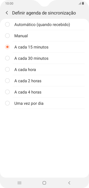 Pressione a configuração desejada. Pressione a configuração desejada.