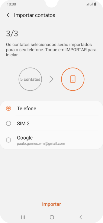 Pressione Importar. Pressione Importar.