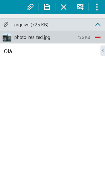 Pressione o ícone de enviar, quando você terminar de escrever seu e-mail. Pressione o ícone de enviar, quando você terminar de escrever seu e-mail.
