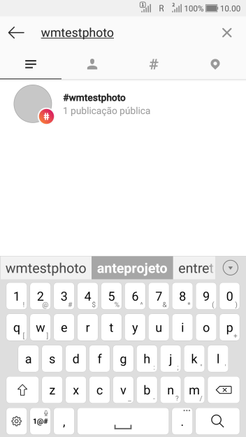 Pressione o hashtag desejado. Pressione o hashtag desejado.