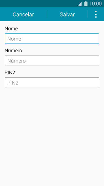 Pressione Nome, e digite o nome desejado. Pressione Nome, e digite o nome desejado.