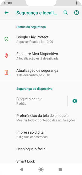 Pressione Bloqueio de tela, e insira o código de bloqueio extra que você criou anteriormente. Pressione Bloqueio de tela, e insira o código de bloqueio extra que você criou anteriormente.