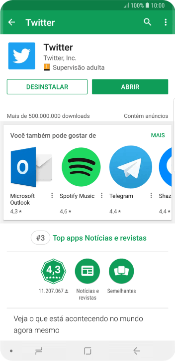 Pressione a tecla de início para finalizar e voltar à tela inicial. Pressione a tecla de início para finalizar e voltar à tela inicial.